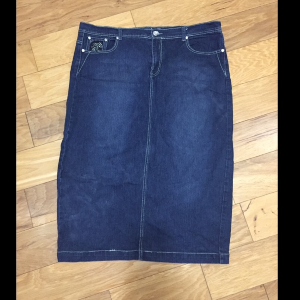 Long jean skirt